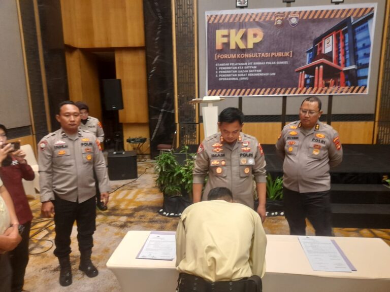 Forum Konsultasi Publik Polda Sumsel Bahas Evaluasi Standar Pelayanan Publik Tahun 2023