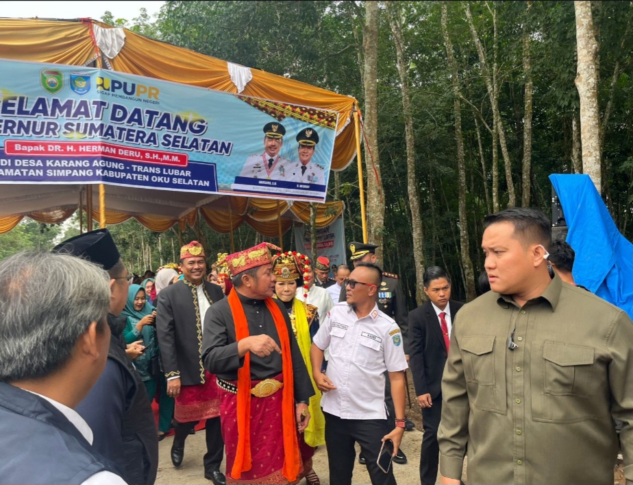Gubernur Sumsel Resmikan Ruas Jalan Karang Agung–Trans Lubar di OKU Selatan