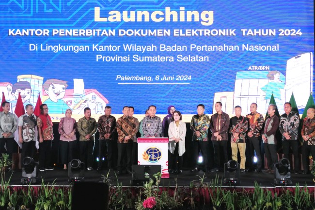 Kepala BPN OKU Selatan Hadiri Peluncurkan Kantor Penerbitan Dokumen Elektronik 2024