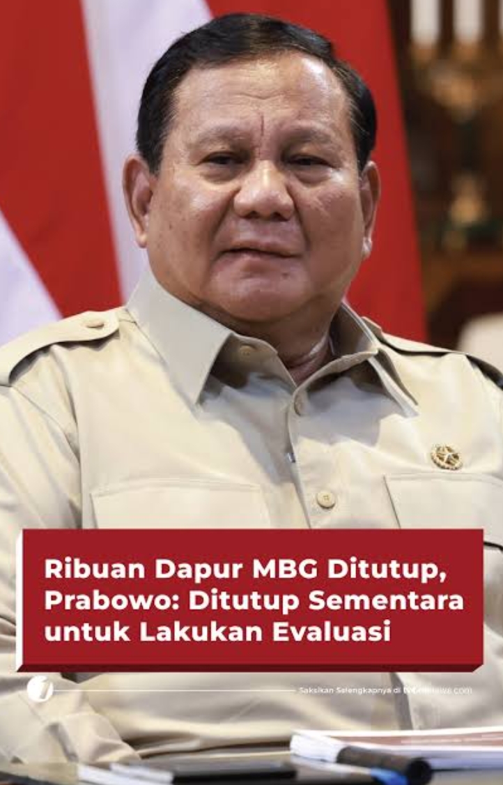 Lebih dari 1.000 Dapur MBG Ditutup Sementara, Pemerintah Lakukan Evaluasi Program Makan Bergizi Gratis