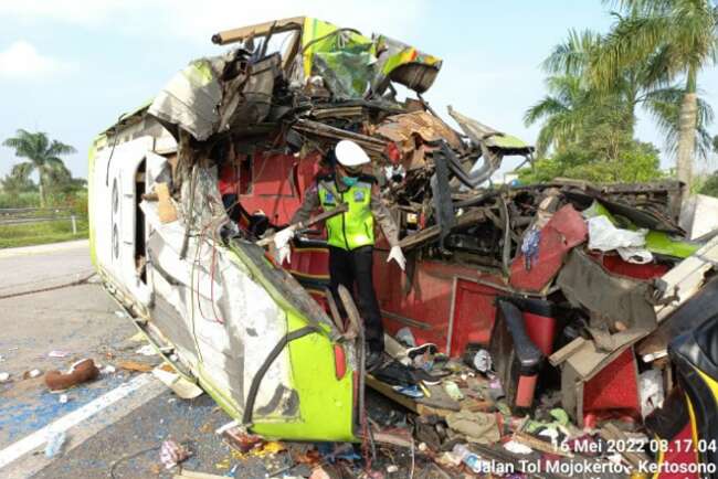 Kecelakaan Maut di Tol Surabaya-Mojokerto, Sopir Bus Positif Narkoba