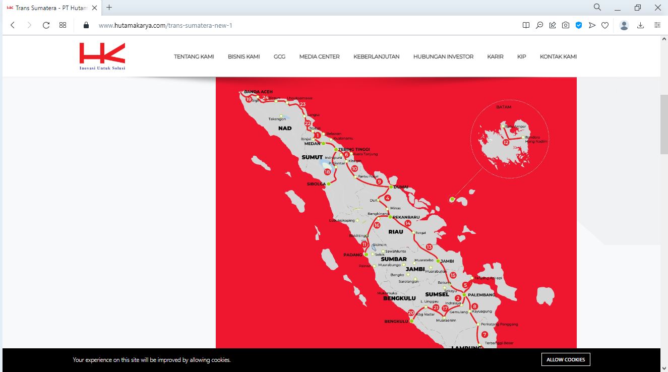 Begini Penampakan Peta Tol Sumatera, Pagi dari Medan Sore sudah di Palembang