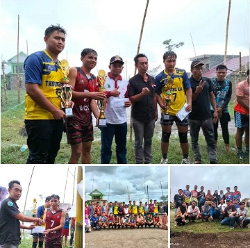 Laga Final Turnamen Voli Desa Tanjung Kari Dimenangi Ivos Desa Gunung Batu