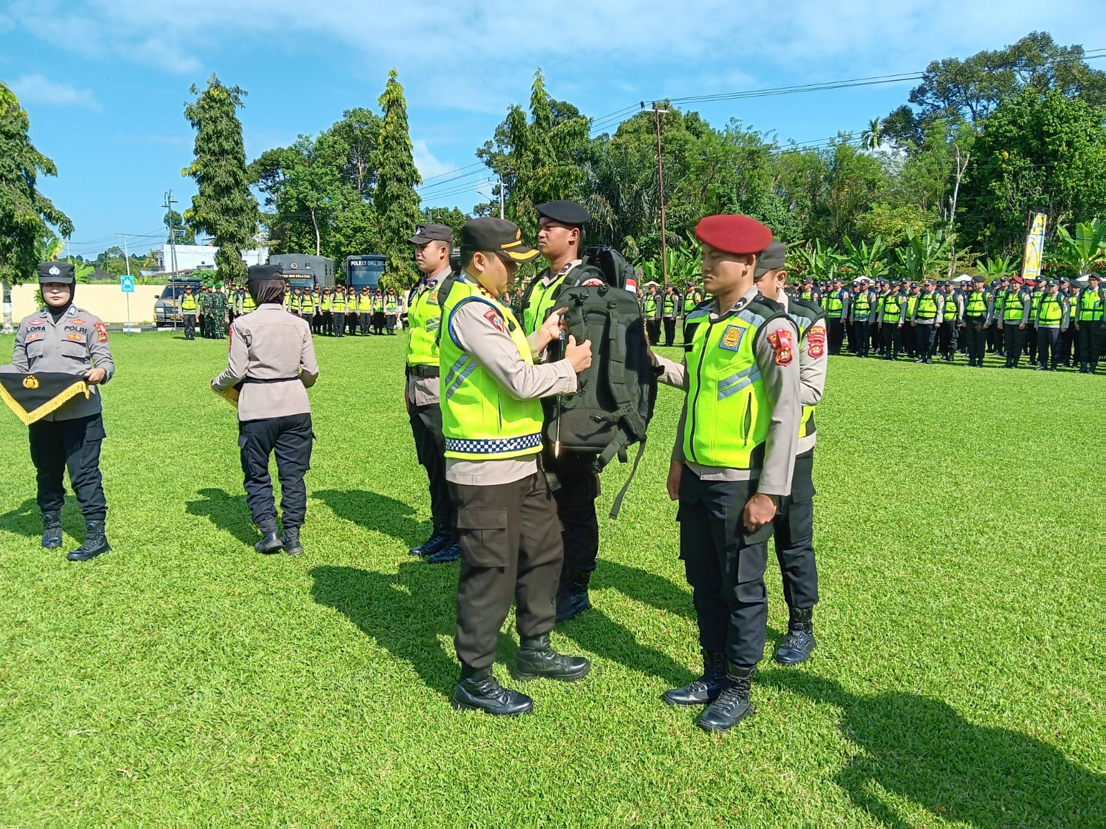 Kapolres OKU Selatan Lepas 328 Personel PAM TPS