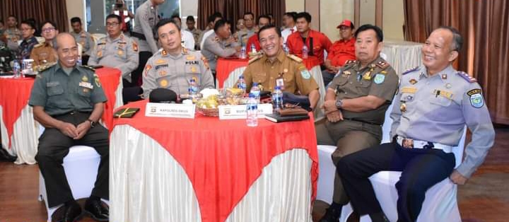  Polres OKUS Gelar Rakor Pengamanan Pemilu 2024 Bersama Polda Sumsel