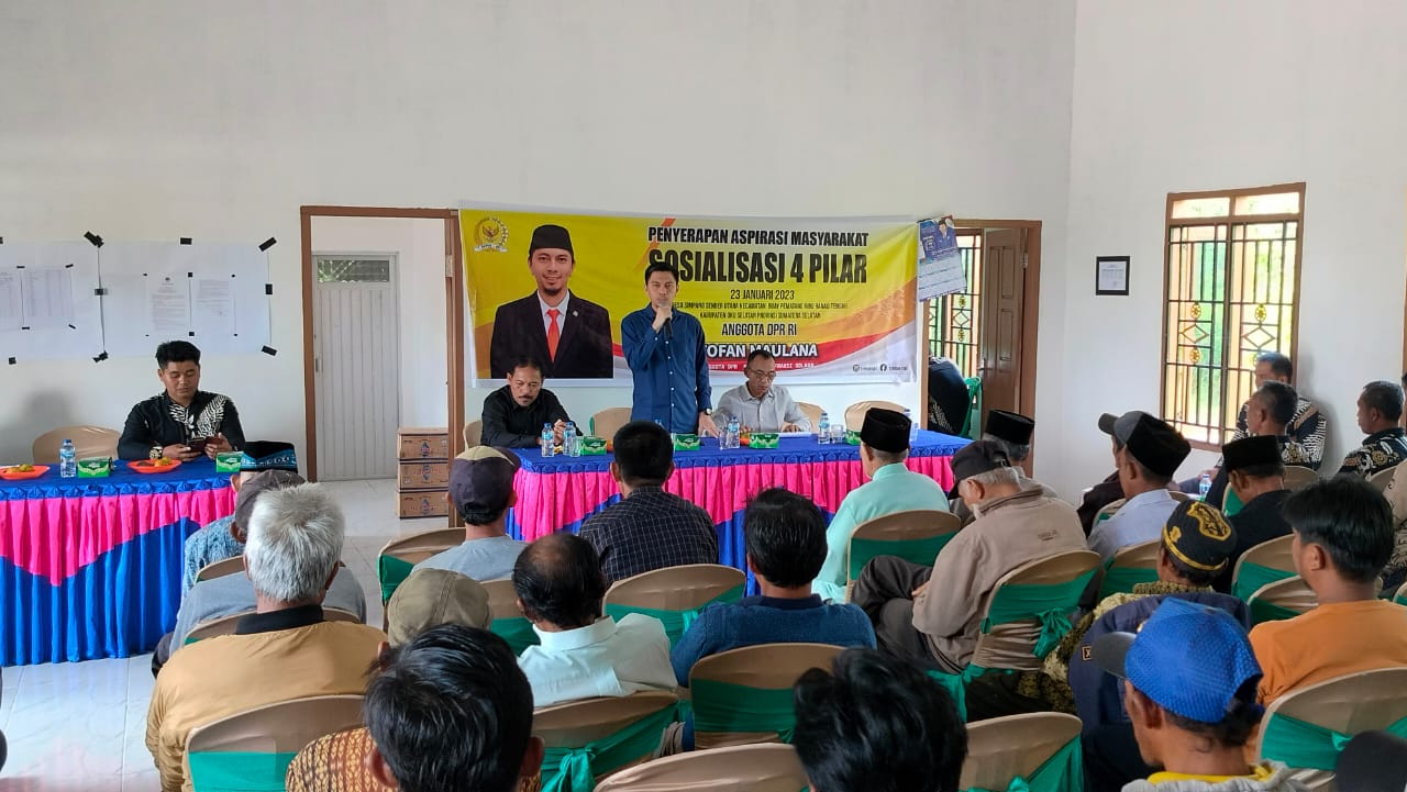 Anggota DPR RI Tofan Maulana Sosialisasikan 4 Pilar di Desa Simpang Sender Utara