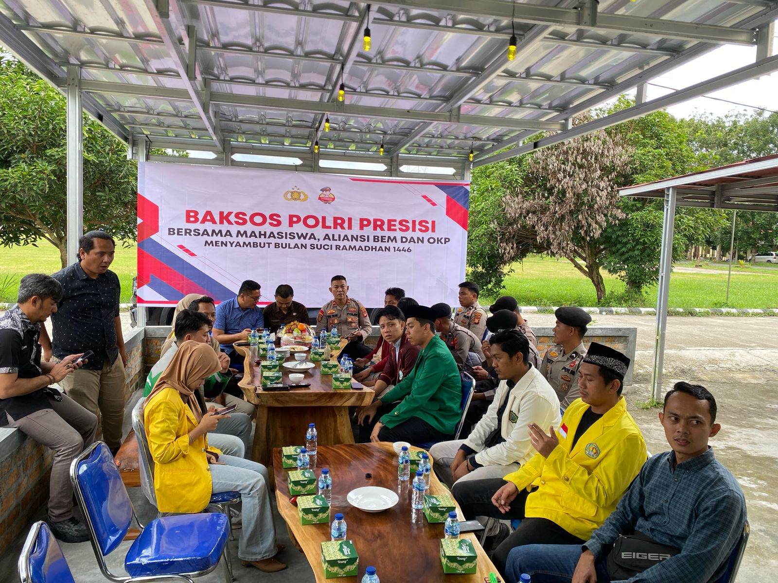 Sambut Ramadhan, Polres OKU Selatan Gelar Coffee Morning dan Baksos Bersama Aliansi Mahasiswa