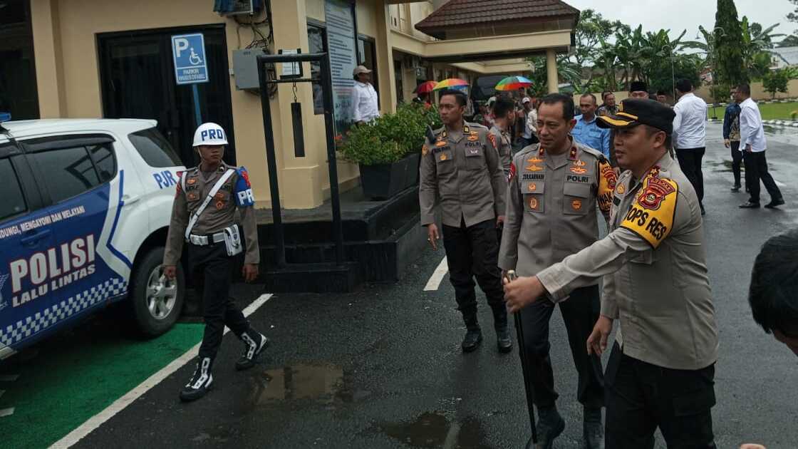 Jelang Pemilu WakaPolda Sumsel Cek Kesiapan Polres OKU Selatan