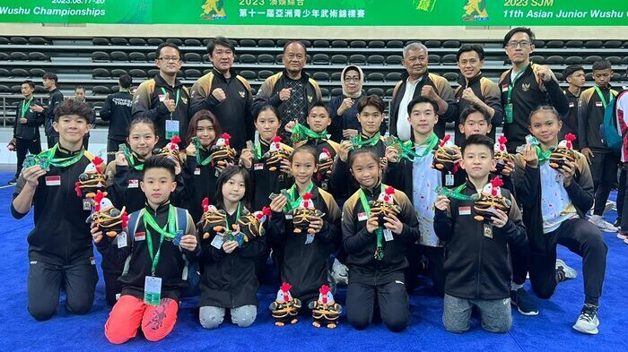 Timnas Wushu Junior Indonesia Torehkan Prestasi Gemilang di Asia Wushu Junior XI/2023 di Makau