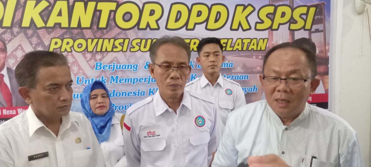 Anggota DPRD Bangka Belitung Kunjungi KSPSI Sumsel.  Duh Kenapa Yah?