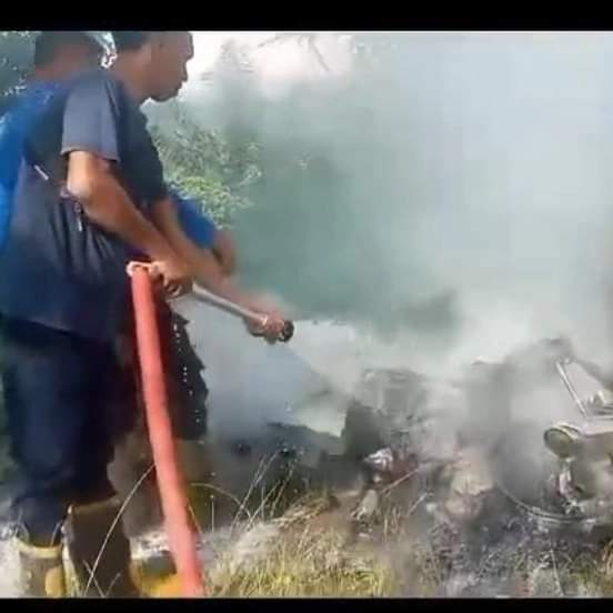 Waduh, Diduga BBM Bocor, Motor Pedagang Kue di OKU Selatan Ini Hangus Terbakar