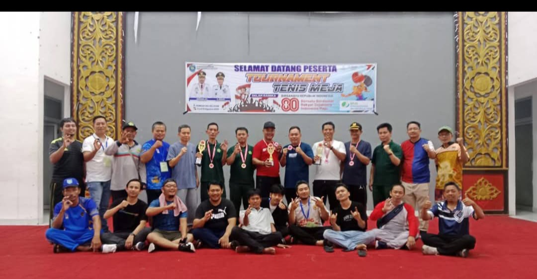 Hasil Turnamen Tenis Meja Antarinstansi Meriahkan HUT ke-80 RI di OKU Selatan