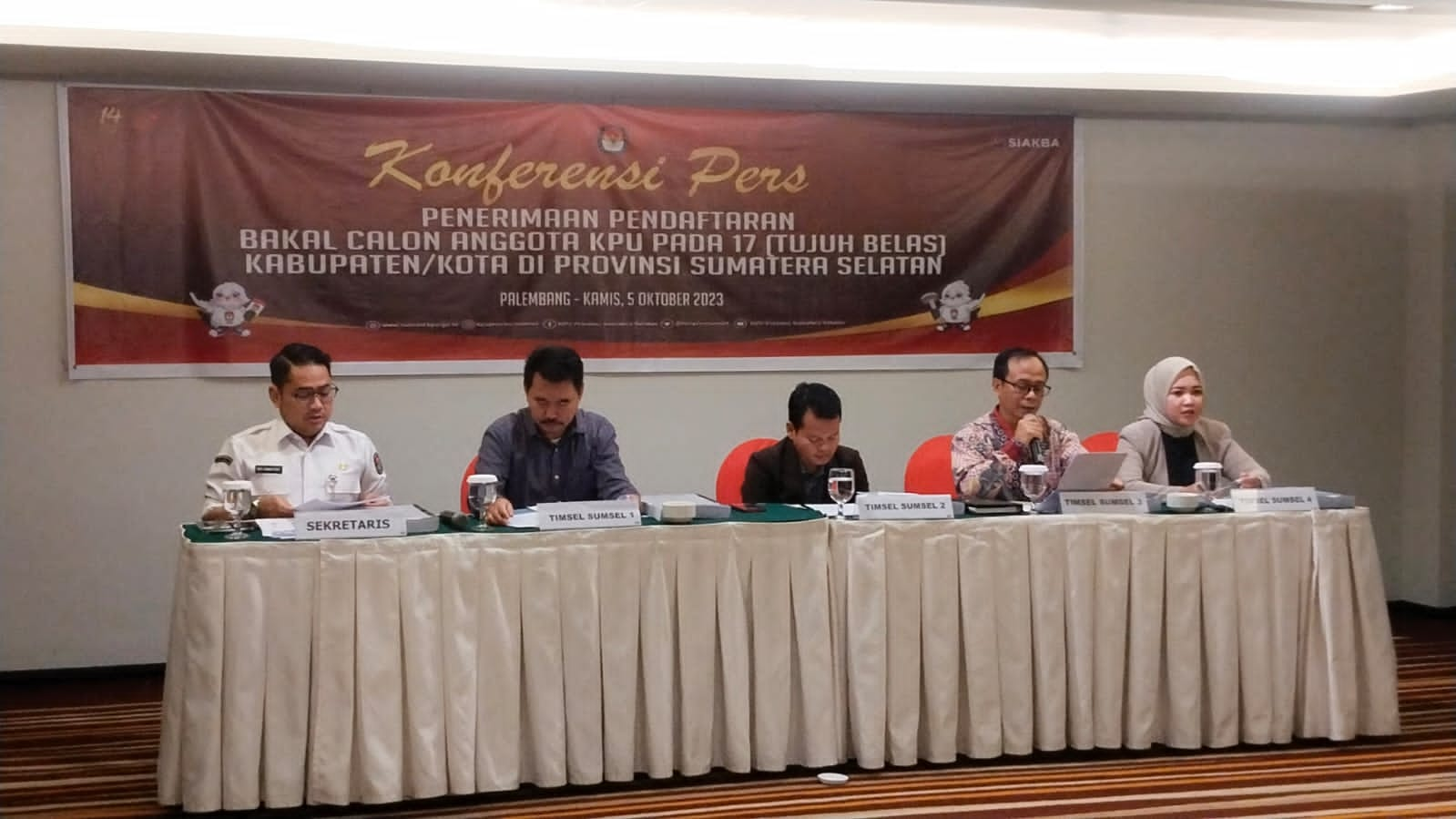 KPU Mulai Buka Pendaftaran Calon Anggota KPU Kabupaten/Kota di Sumatera Selatan untuk Periode 2024-2029