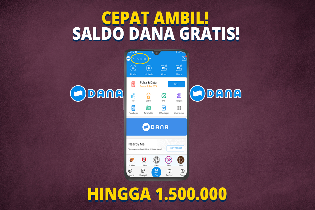 Ambil Saldo DANA Gratis Rp1.500.000 Terbukti Membayar