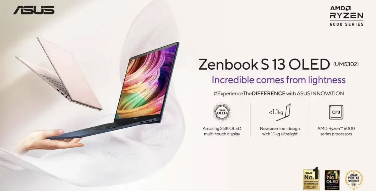  Asus Zenbook S13 OLED UM 5302, Laptop Tipis dengan Performa Luar Biasa
