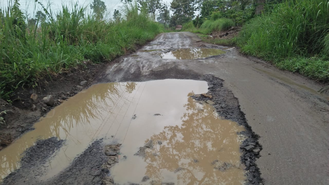 6 Kilometer Jalan Simpang Campang-Desa Pius Rusak Parah