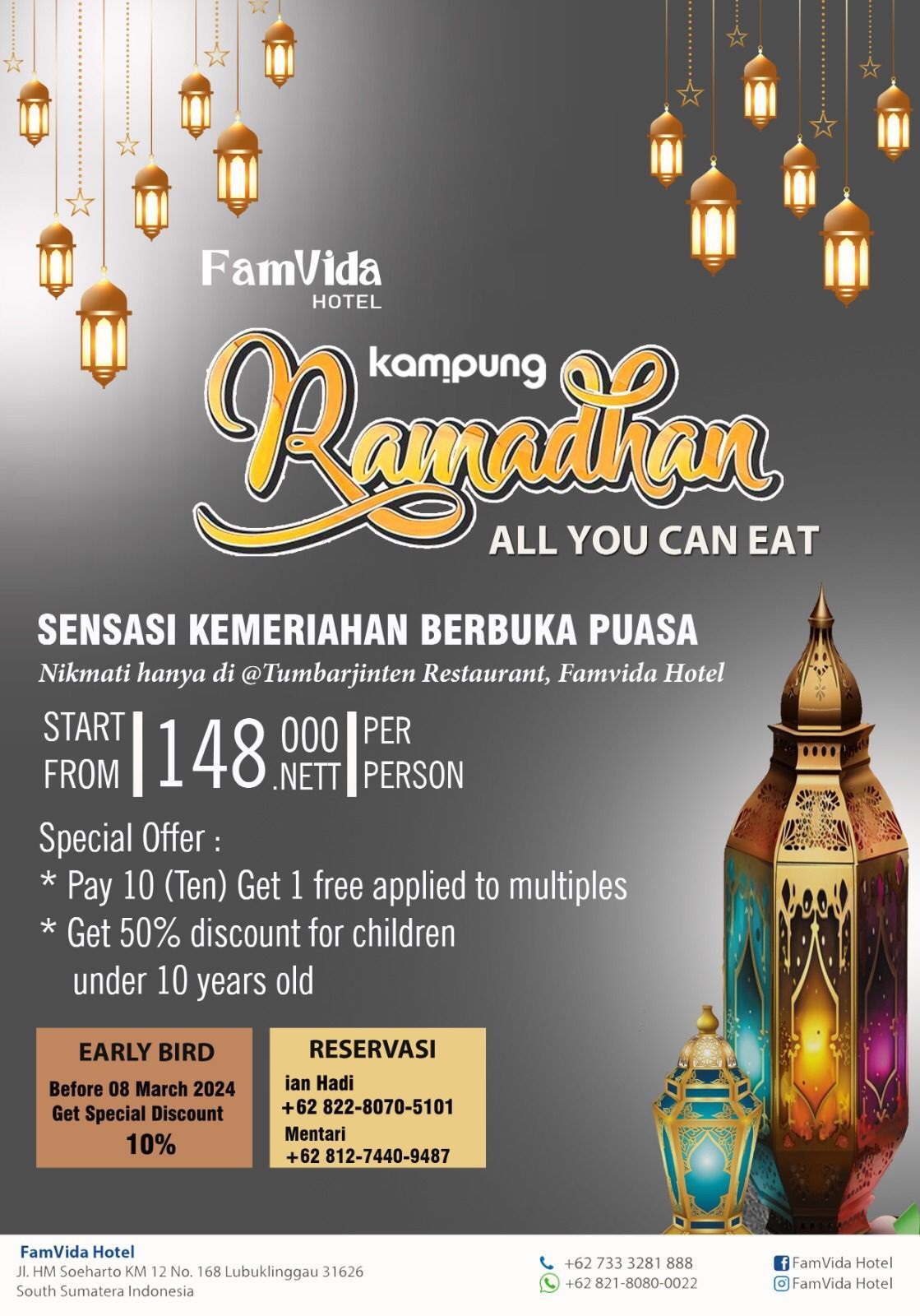 FamVida Hotel Lubuklinggau Hadirkan “Kampung Ramadhan”
