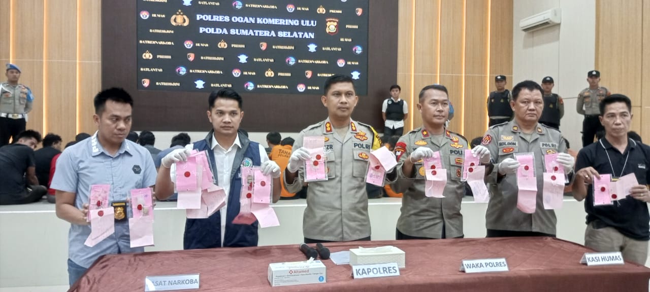 Sejak 1 Januari 2024, Polres OKU Tangkap 62 Tersangka dari 54 Perkara