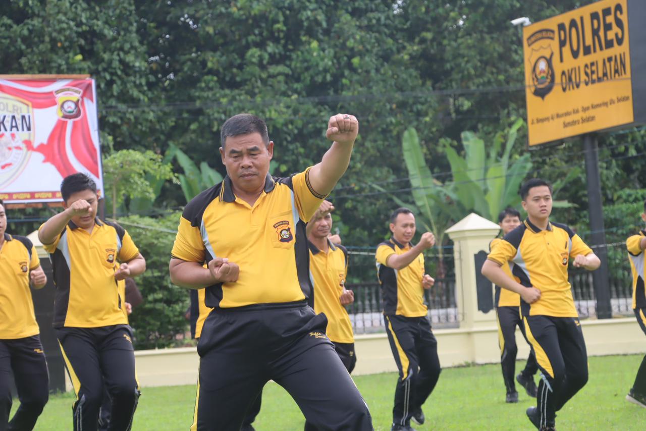 Personil Polres OKU Selatan Giatkan Latihan Bela Diri