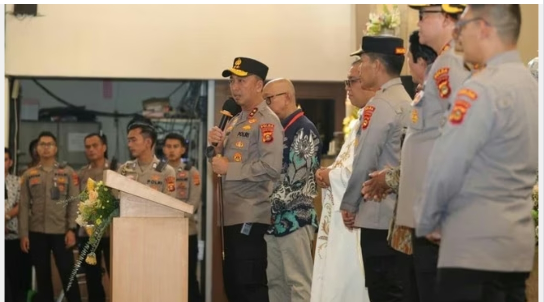 Kapolda Sumsel Tinjau Pengamanan Paskah di Gereja St Yoseph: Tertib dan Lancar