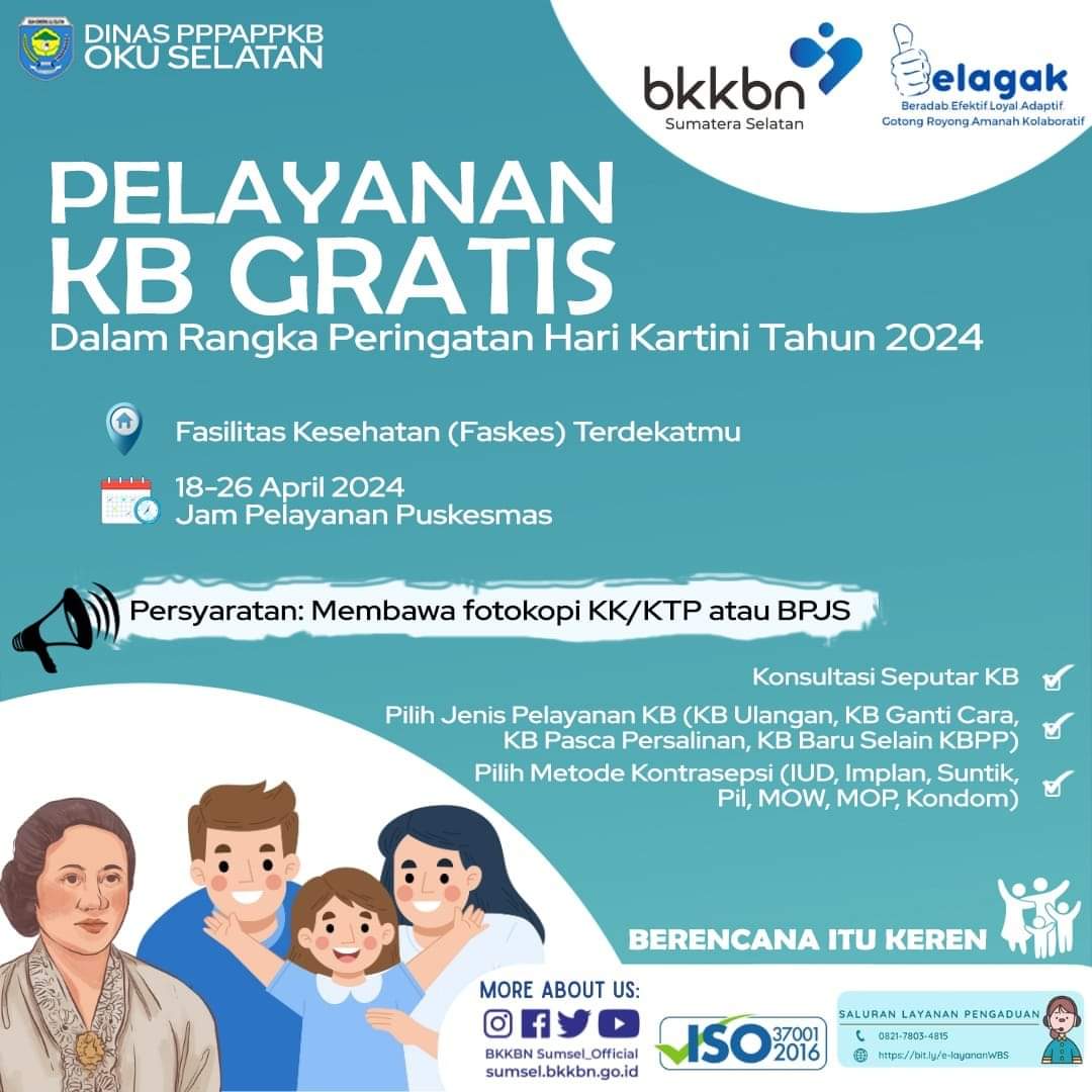  Pemkab OKUS Gelar Program KB Gratis untuk Pasangan Usia Subur (PUS) dalam Rangka Memperingati Hari Kartini