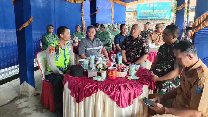 Dandim 0403 OKU dan Forkopincam Saksikan Launcing TNI AD Manunggal Air Bersih