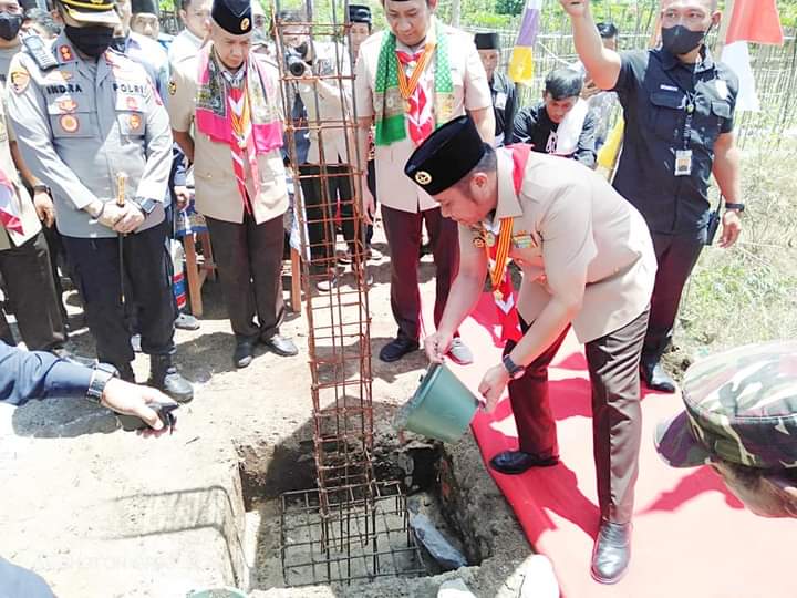 Gubernur Sumsel Lakukan Peletakan Batu Pertama Pembangunan Pondok Pasantren Deru Al-Falah 