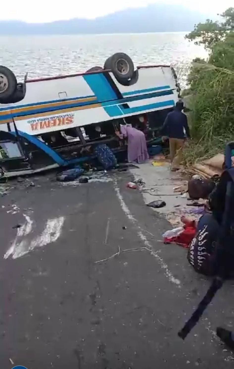 Kecelakaan Bus di Danau Ranau OKU Selatan, Diduga Tak Kuat Menanjak