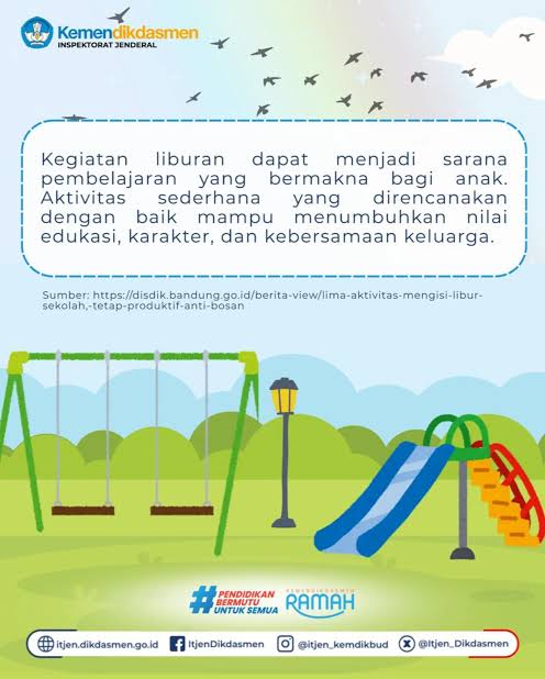 Momentum Libur Jadi Sarana Edukasi Nonformal bagi Anak dan Keluarga