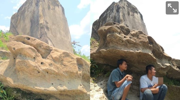 Batu Unik Yang Menyerupai Kodok, Terletak Di Kota Muaradua