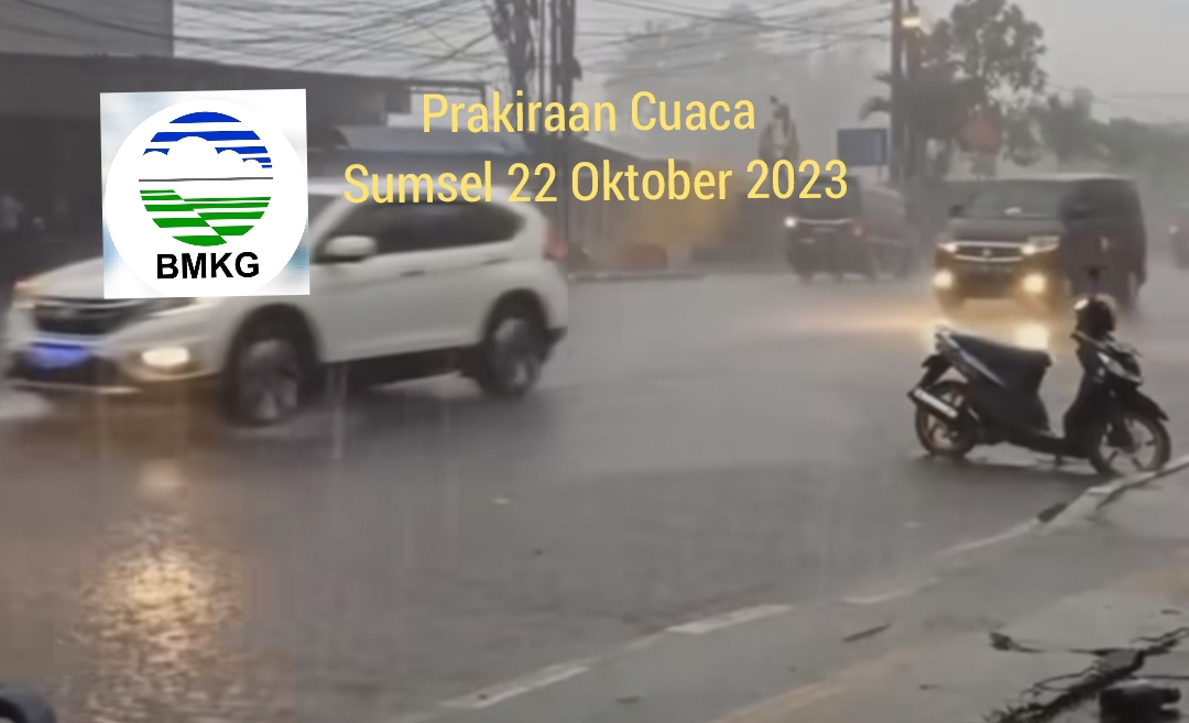 Begini Prakiraan Cuaca di wilayah Sumatera Selatan Minggu 22 Oktober 2023
