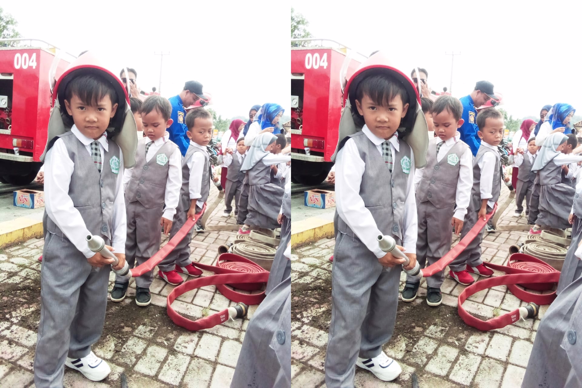 Anak-Anak TK Kunjungi Posko Damkarmat Banding Agung, Edukasi Tentang Pemadam Kebakaran
