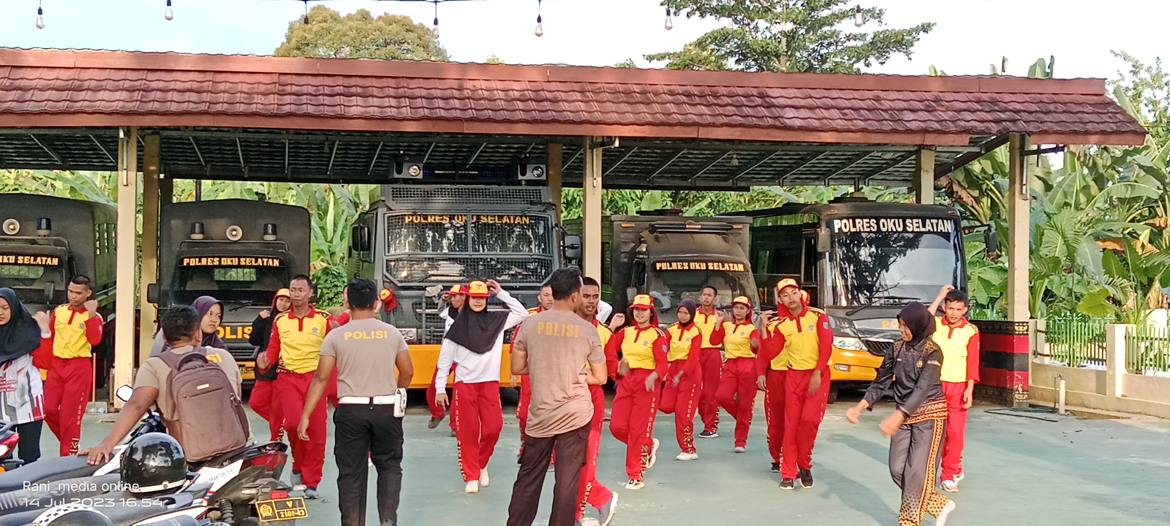 Saat Lantas Polres OKUS Gelar Latihan Patroli Keamanan Sekolah