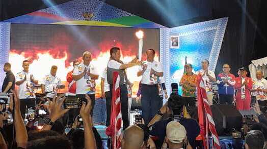 Diiringi Guyuran Hujan,  Opening Ceremony Pekan Olahraga Provinsi (Porprov) Sumsel ke XIV Resmi Dibuka