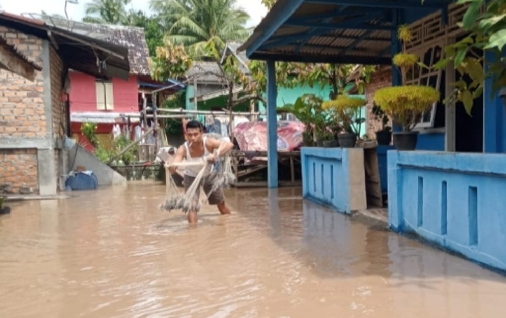 Sejumlah Rumah di Tanjung Kemala Martapura OKU Timur Kembali Terendam Banjir