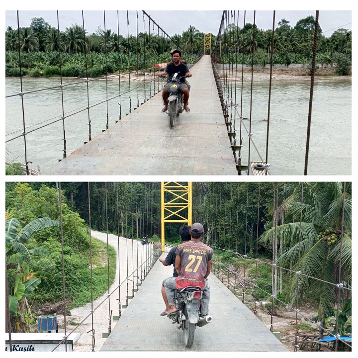 Berdiri Kokoh, Warga Mulai Manfaatkan Jembatan Sukaraja 2