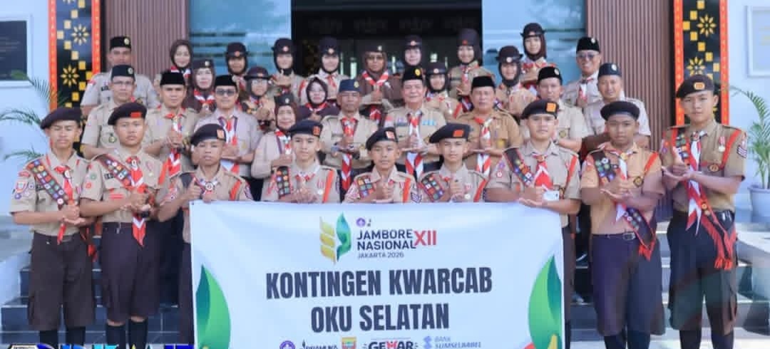 Wabup OKU Selatan Lepas Kontingen Kwarcab Menuju Jambore Nasional 2026
