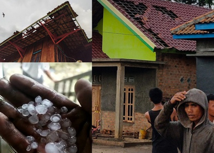 Hujan Es Batu Hantam Dua Desa, 15 Rumah Jadi Korban