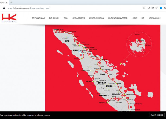 Begini Penampakan Peta Tol Sumatera, Pagi dari Medan Sore sudah di Palembang