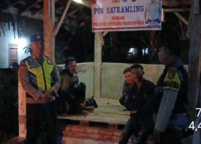 Perkuat Kamtibmas, Polsek Simpang Martapura Sambang dan Cek Pos Satkamling