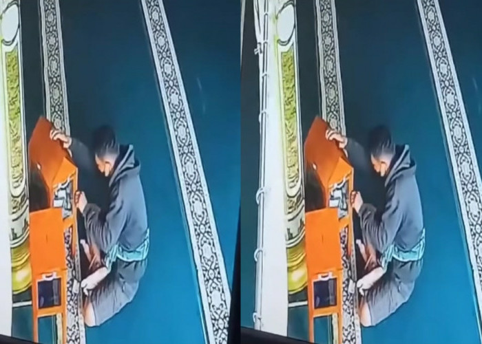  Viral Video Pemuda Mencongkel Kotak Amal di Masjid Kampung Sawah