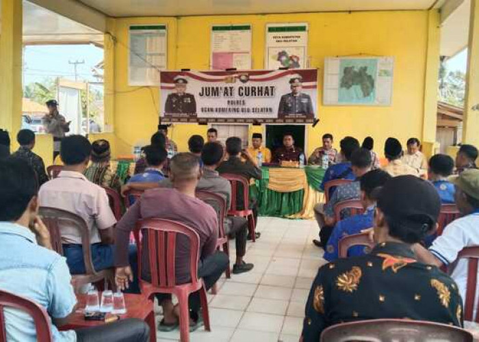 Polres OKU Selatan Berperan Aktif dalam Kegiatan Jum'at Curhat di Desa Tanjung Jaya, Kecamatan Buay Pemaca