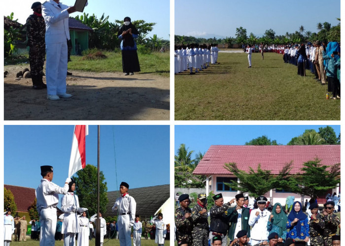 M Lekat Pimpin Upacara Bendera HUT RI ke 77 di Desa Gemiung