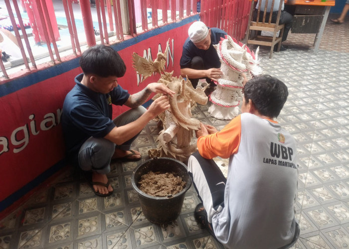 Dari Lapas Martapura, Kerajinan Patung Naga Dipesan Hingga Jakarta dan Bali