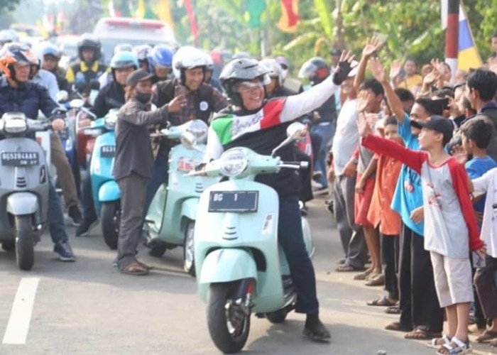 Gubernur Herman Deru Bersosialisasi dengan Warga OKU Selatan Lewat Konvoi Vespa Sejauh 53 KM