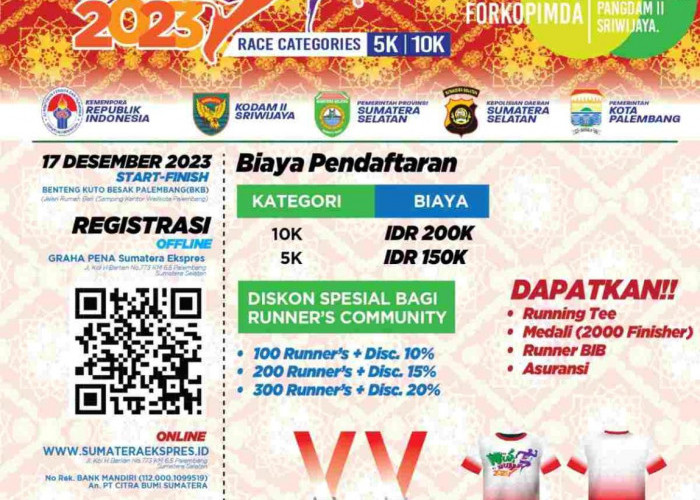 Tantangan Lari Terbesar di Indonesia, MUSI RUN 2023 Siap Digelar Lagi