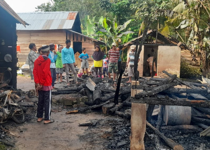 Disambar Petir, Rumah Warga Buana Pemaca Hangus Terbakar