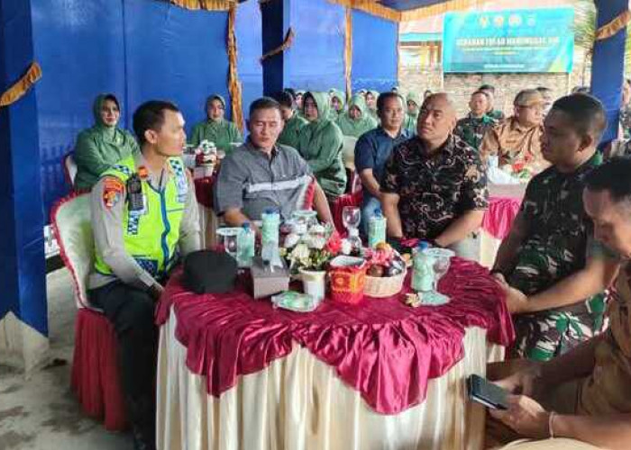 Dandim 0403 OKU dan Forkopincam Saksikan Launcing TNI AD Manunggal Air Bersih