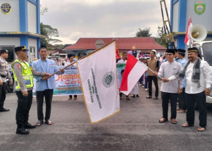 Ratusan Pemuda Masjid Padati Terminal Muaradua, Semarakkan Pawai Sambut Ramadhan 1447 H