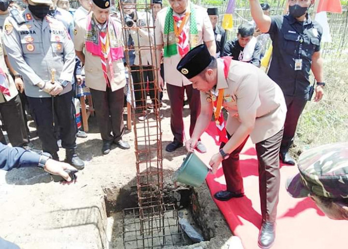Gubernur Sumsel Lakukan Peletakan Batu Pertama Pembangunan Pondok Pasantren Deru Al-Falah 